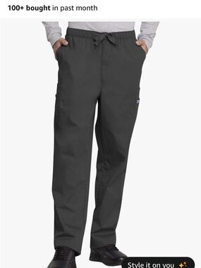 Cherokee Men's Cargo Pants in Pewter Grey